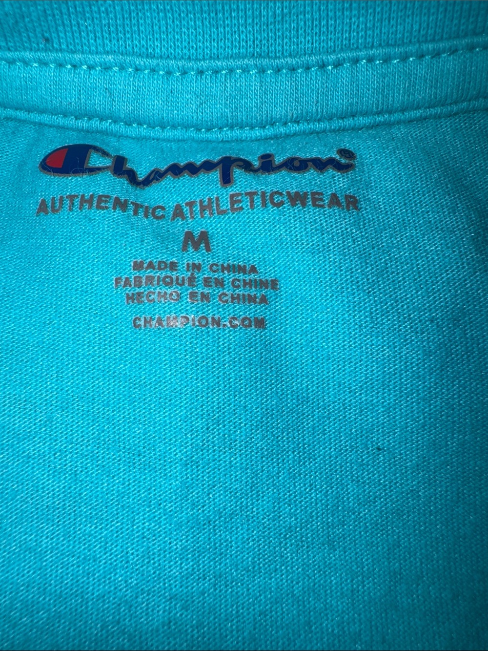 Champion Men’s Teal Graphic Logo Short Sleeve Tee - Picture 2 of 5
